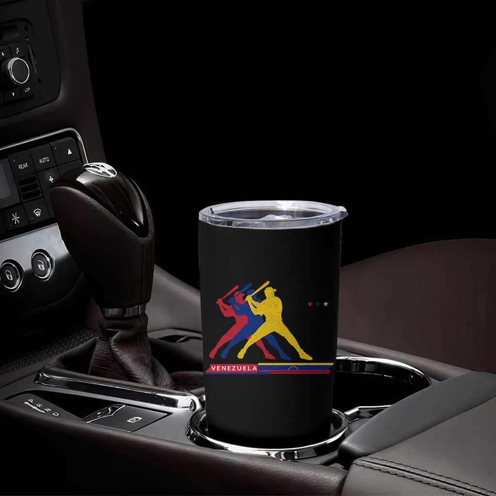 Baseball Venezuela Sport Fan Venezuelan Flag Batter Player Tumbler Cup
