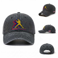 Baseball Venezuela Sport Fan Venezuelan Flag Batter Player Washed Cotton Baseball Cap