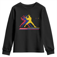Baseball Venezuela Sport Fan Venezuelan Flag Batter Player Youth Sweatshirt