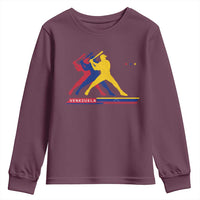 Baseball Venezuela Sport Fan Venezuelan Flag Batter Player Youth Sweatshirt