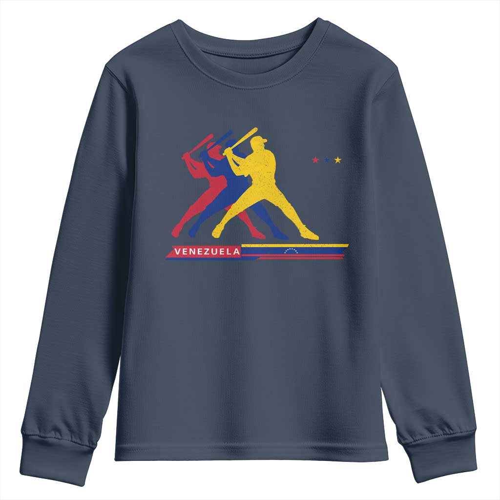 Baseball Venezuela Sport Fan Venezuelan Flag Batter Player Youth Sweatshirt