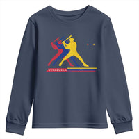Baseball Venezuela Sport Fan Venezuelan Flag Batter Player Youth Sweatshirt