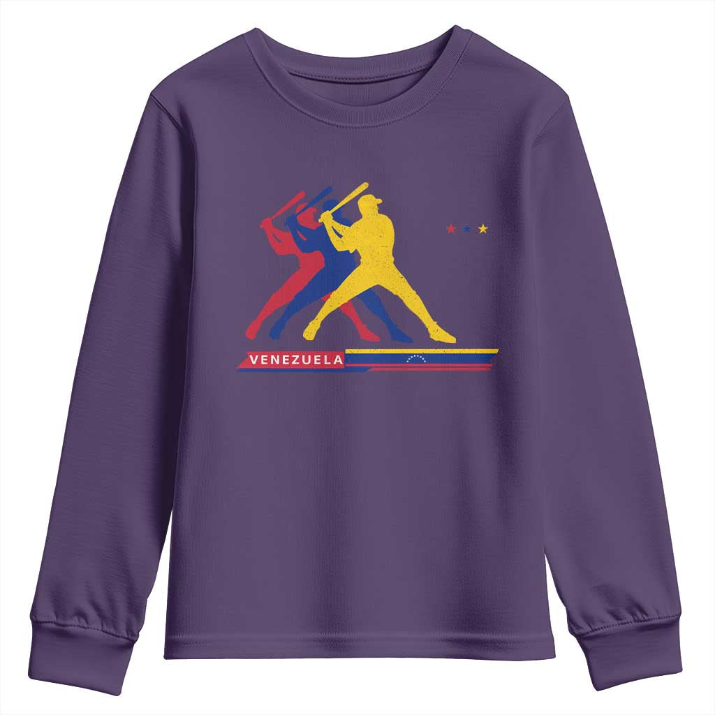 Baseball Venezuela Sport Fan Venezuelan Flag Batter Player Youth Sweatshirt