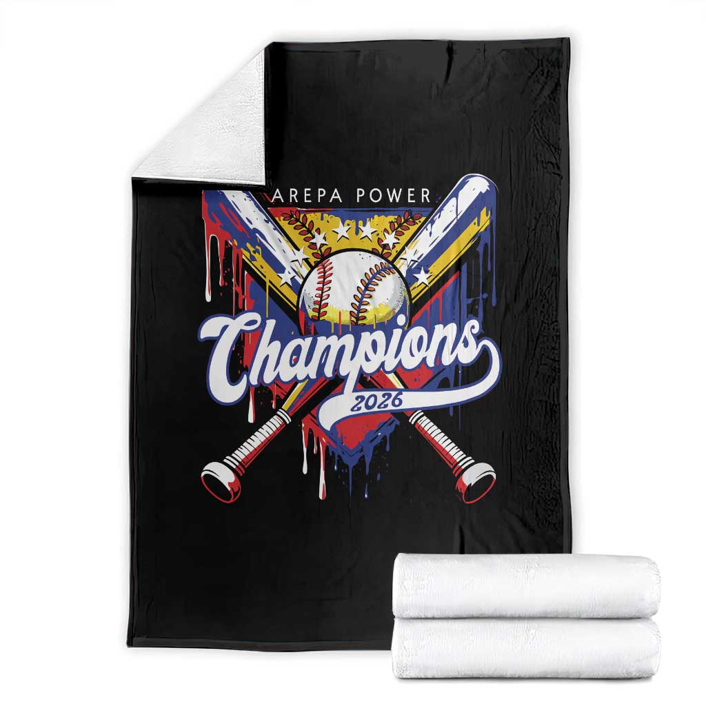 Venezuela Champions 2026 Throw Blanket Baseball Lover Home Plate Drip