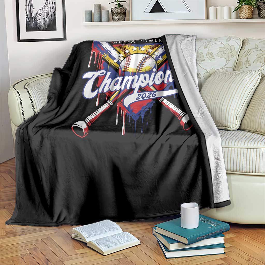 Venezuela Champions 2026 Throw Blanket Baseball Lover Home Plate Drip