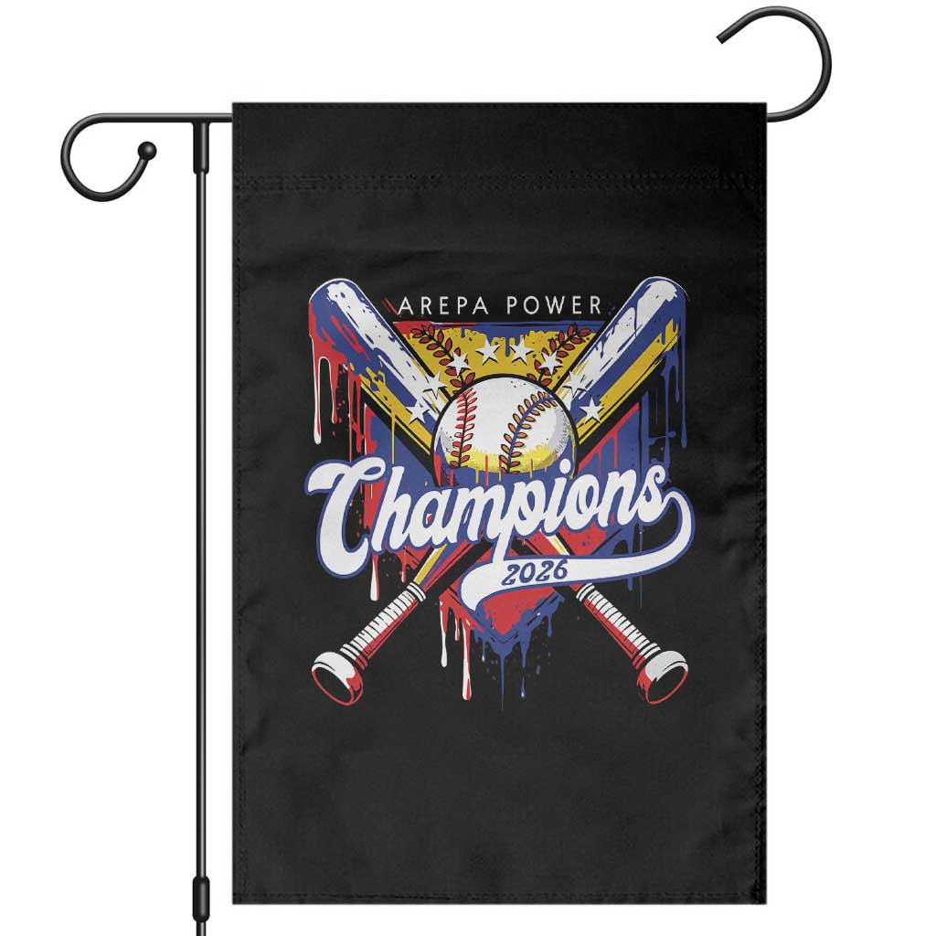 Venezuela Champions 2026 Garden Flag Baseball Lover Home Plate Drip