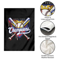 Venezuela Champions 2026 Garden Flag Baseball Lover Home Plate Drip