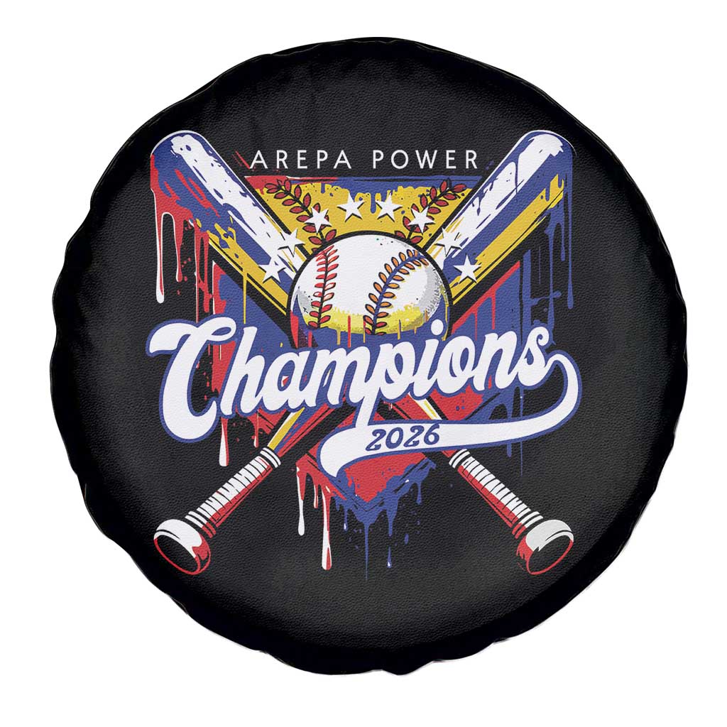 Venezuela Champions 2026 Spare Tire Cover Baseball Lover Home Plate Drip