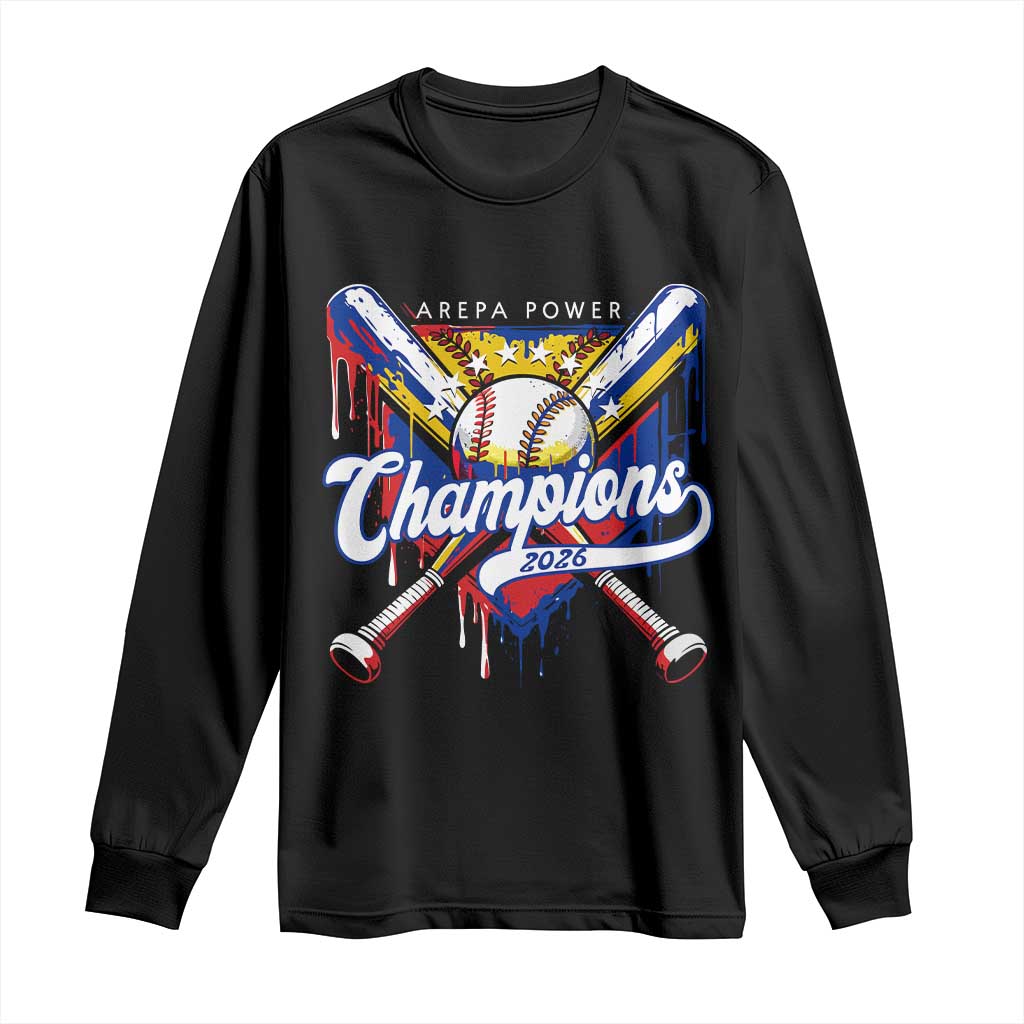 Venezuela Champions 2026 Long Sleeve Shirt Baseball Lover Home Plate Drip