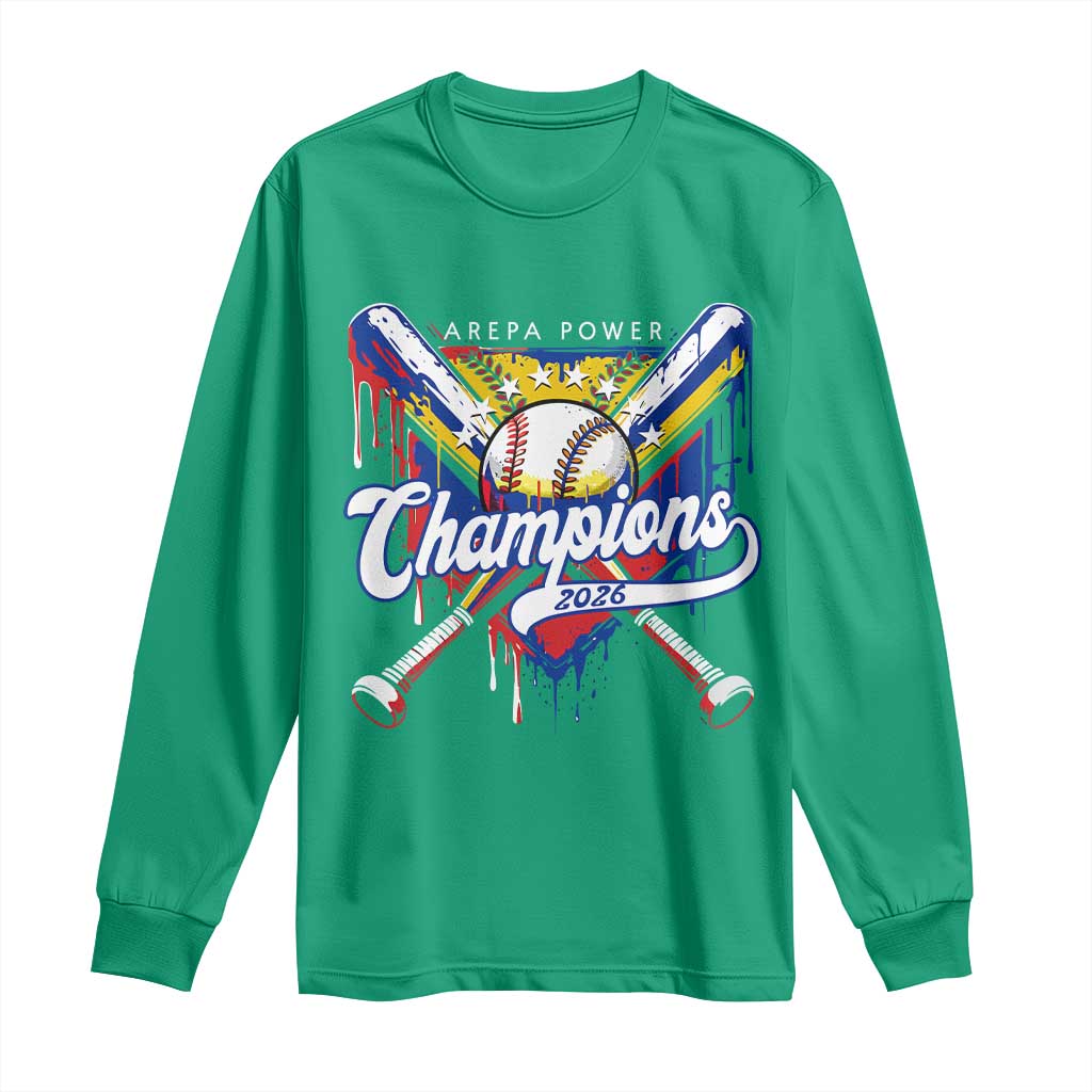 Venezuela Champions 2026 Long Sleeve Shirt Baseball Lover Home Plate Drip