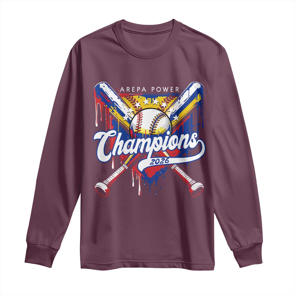 Venezuela Champions 2026 Long Sleeve Shirt Baseball Lover Home Plate Drip