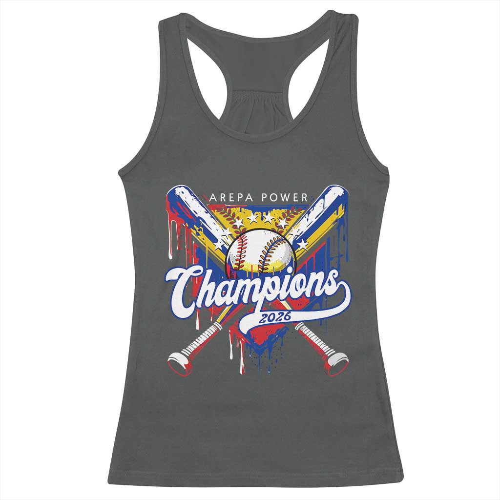 Venezuela Champions 2026 Racerback Tank Top Baseball Lover Home Plate Drip
