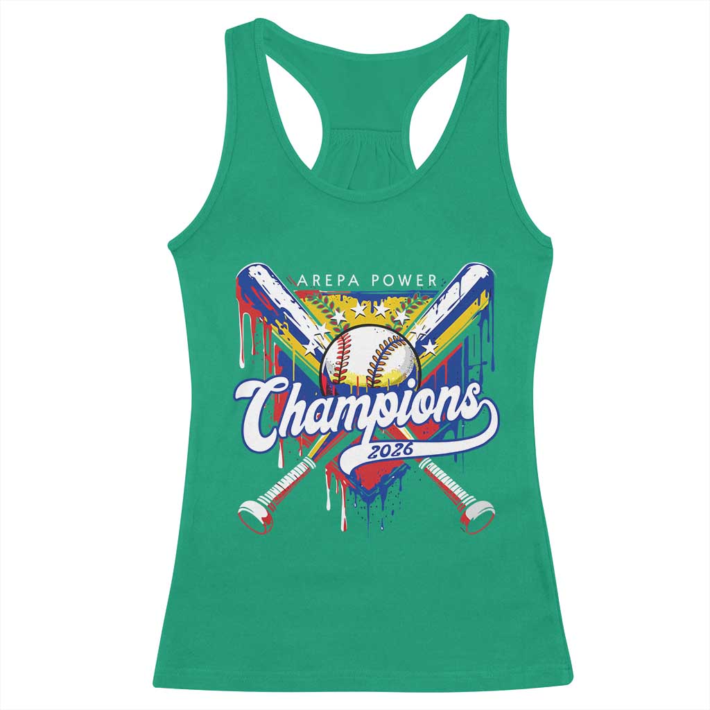 Venezuela Champions 2026 Racerback Tank Top Baseball Lover Home Plate Drip
