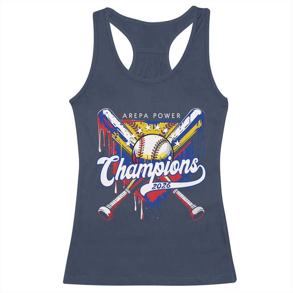 Venezuela Champions 2026 Racerback Tank Top Baseball Lover Home Plate Drip