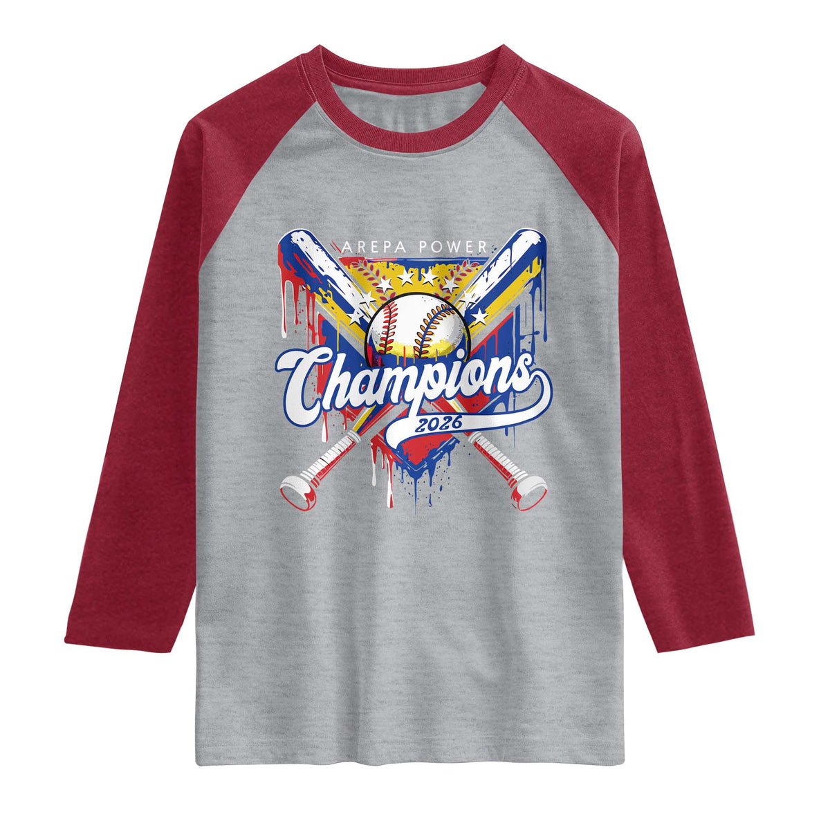 Venezuela Champions 2026 Raglan Shirt Baseball Lover Home Plate Drip