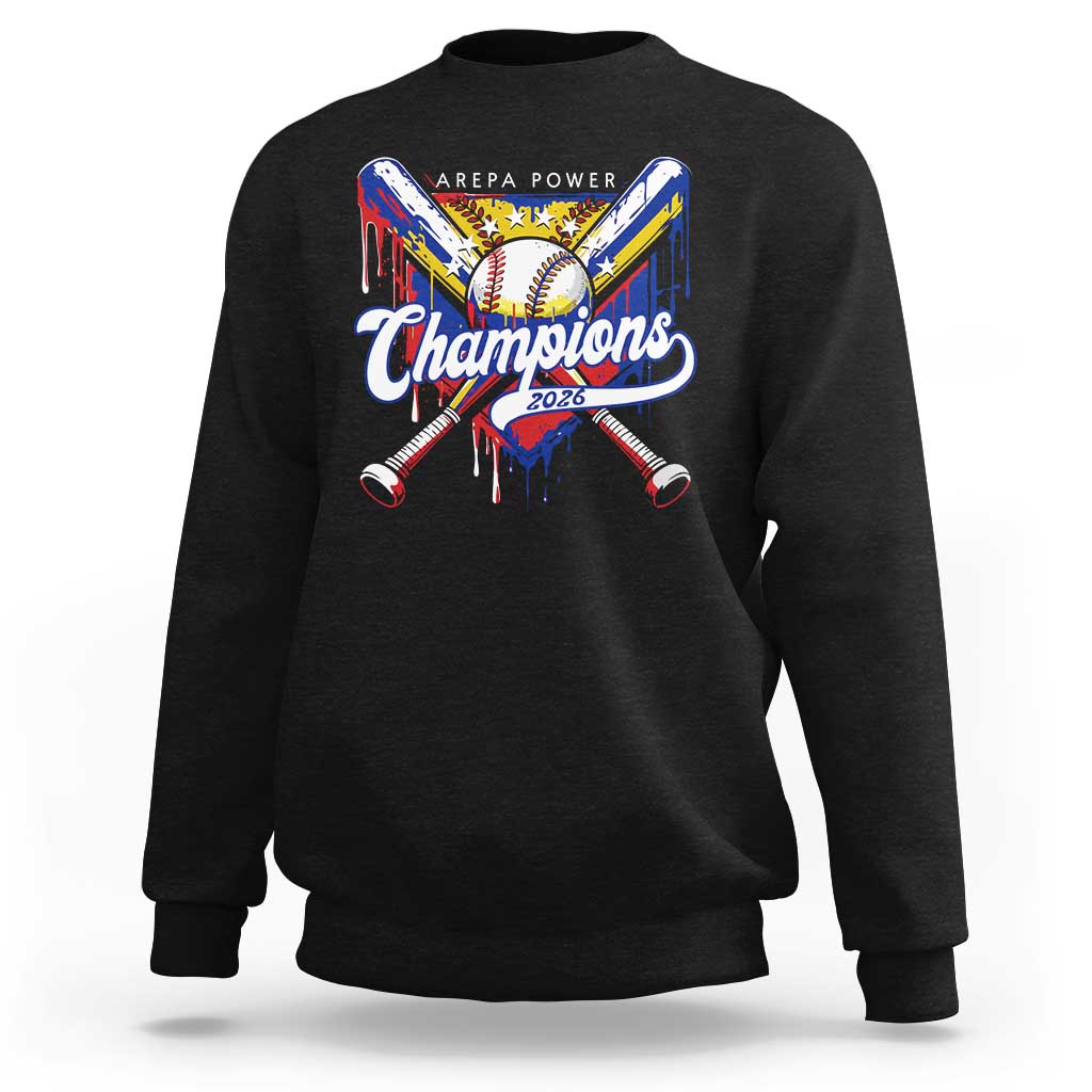 Venezuela Champions 2026 Sweatshirt Baseball Lover Home Plate Drip
