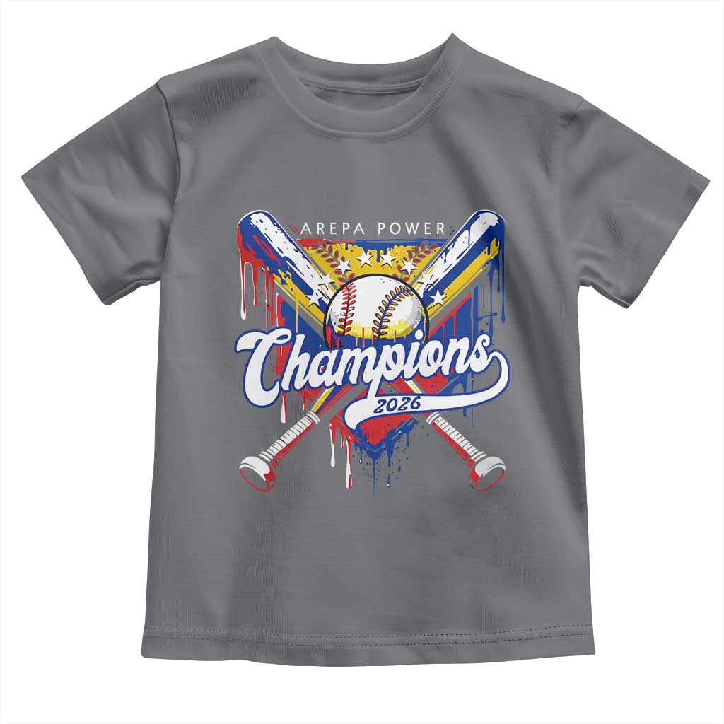 Venezuela Champions 2026 Toddler T Shirt Baseball Lover Home Plate Drip