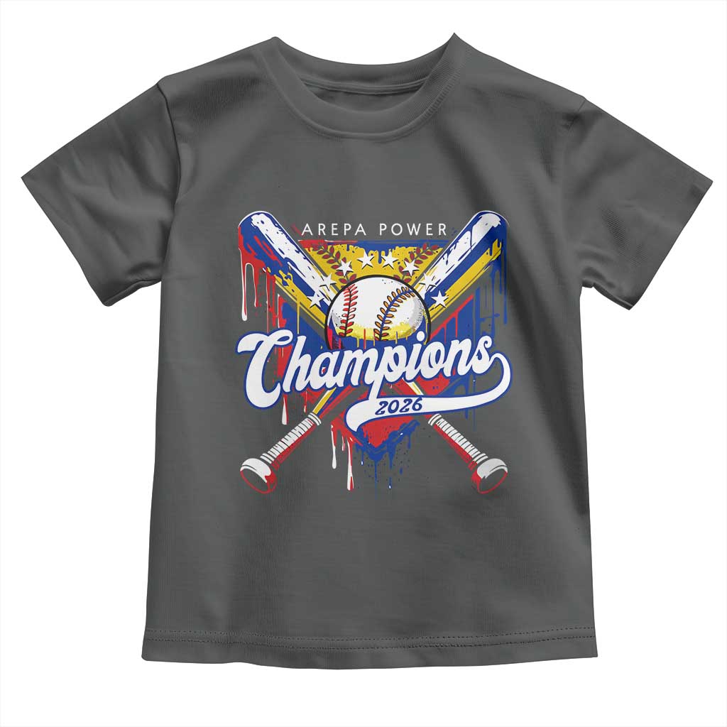 Venezuela Champions 2026 Toddler T Shirt Baseball Lover Home Plate Drip