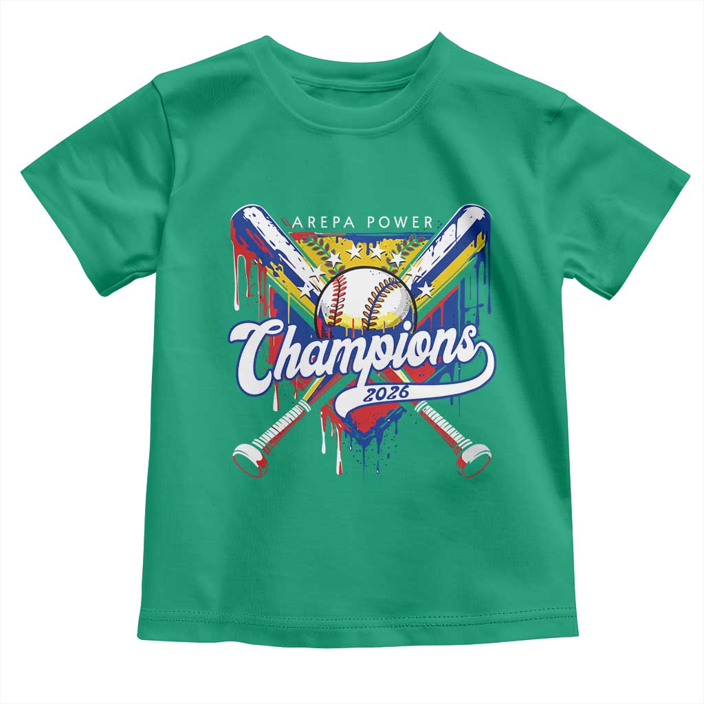 Venezuela Champions 2026 Toddler T Shirt Baseball Lover Home Plate Drip