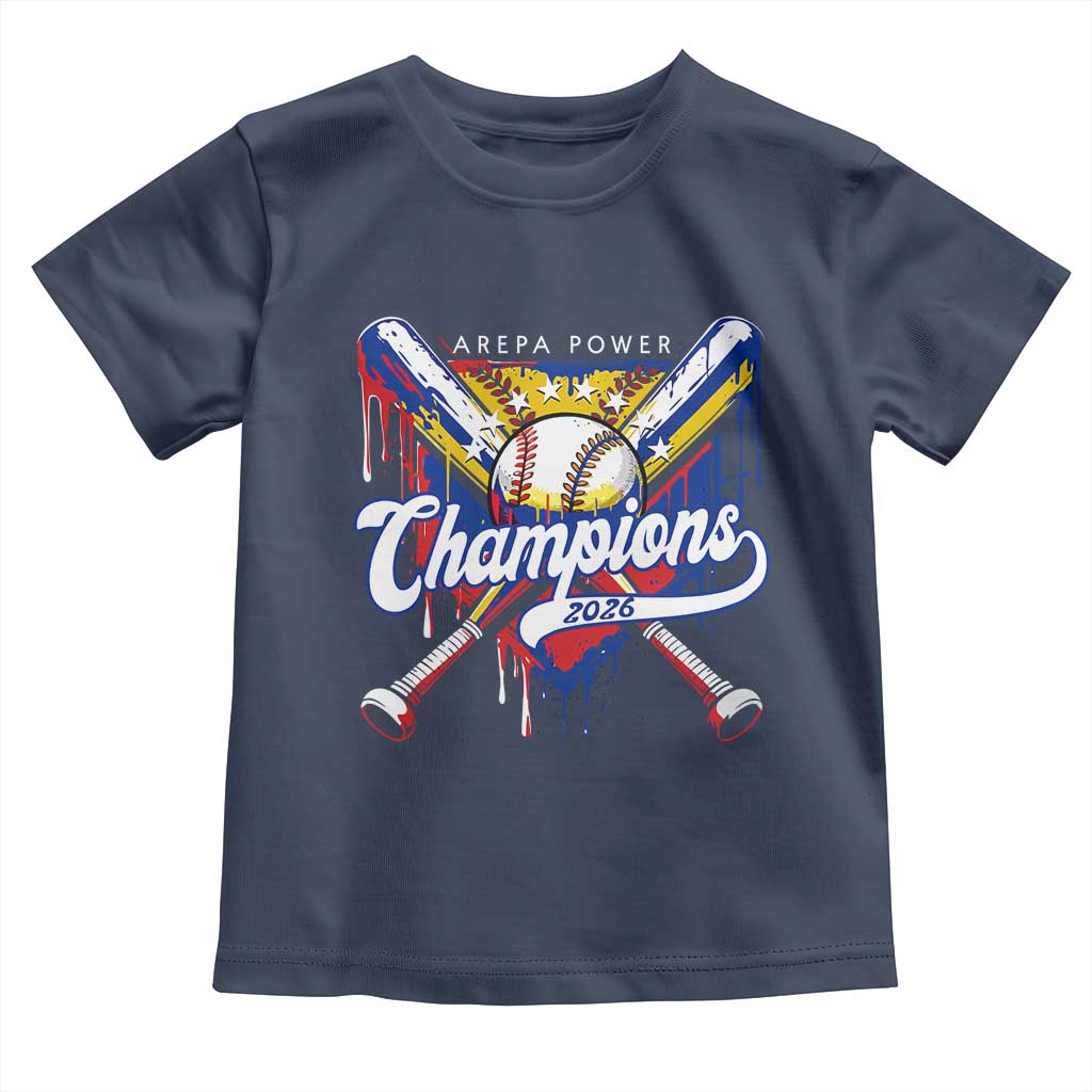 Venezuela Champions 2026 Toddler T Shirt Baseball Lover Home Plate Drip