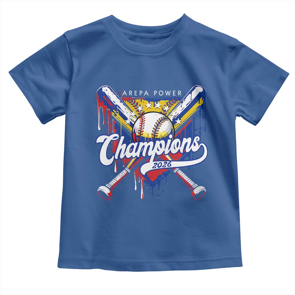 Venezuela Champions 2026 Toddler T Shirt Baseball Lover Home Plate Drip