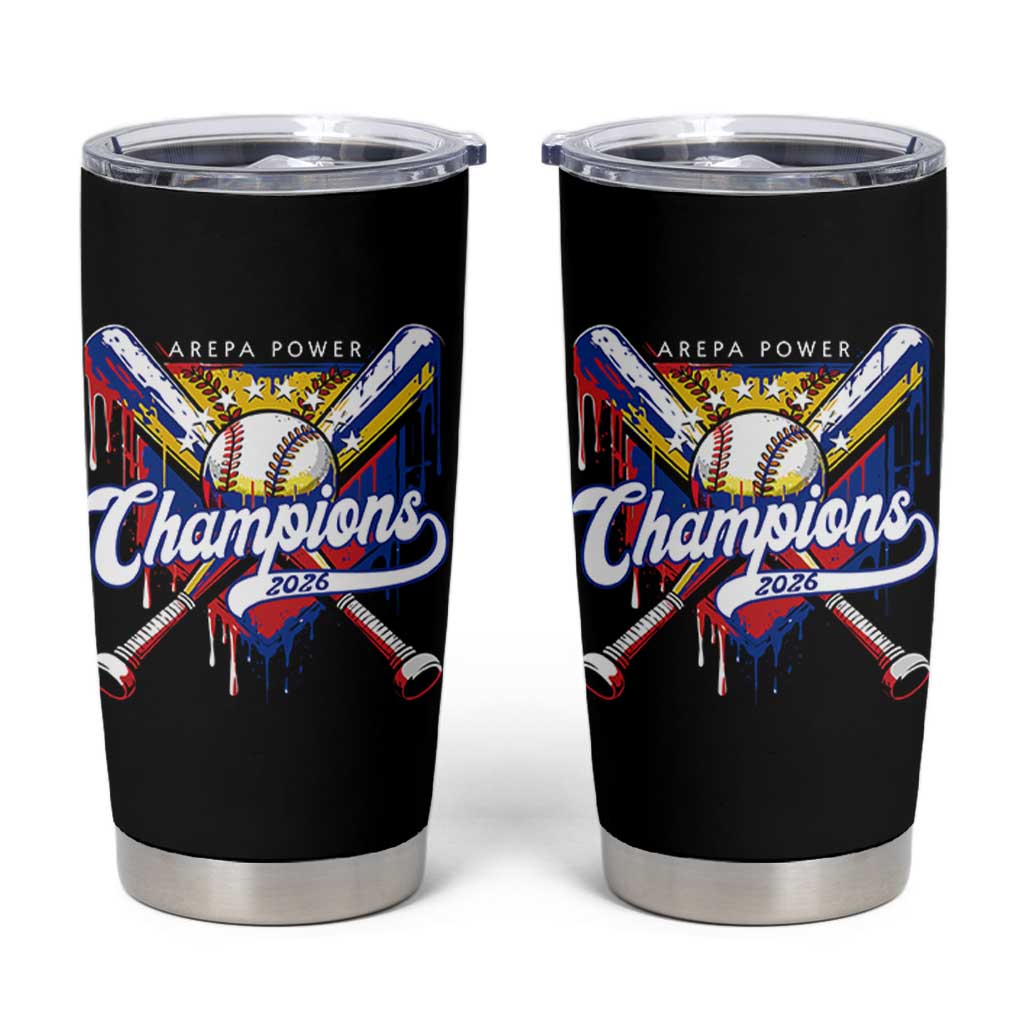 Venezuela Champions 2026 Tumbler Cup Baseball Lover Home Plate Drip
