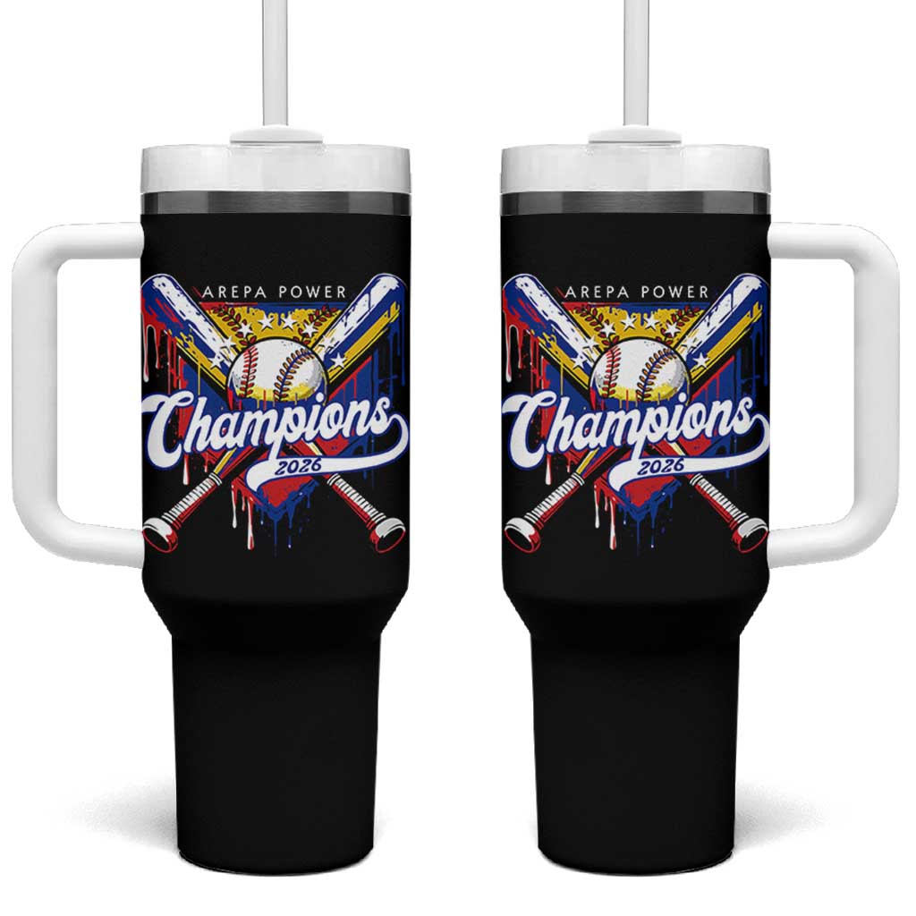 Venezuela Champions 2026 Tumbler With Handle Baseball Lover Home Plate Drip