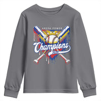 Venezuela Champions 2026 Youth Sweatshirt Baseball Lover Home Plate Drip