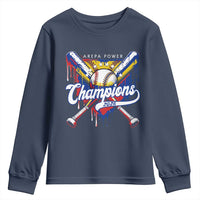 Venezuela Champions 2026 Youth Sweatshirt Baseball Lover Home Plate Drip