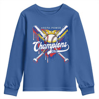 Venezuela Champions 2026 Youth Sweatshirt Baseball Lover Home Plate Drip