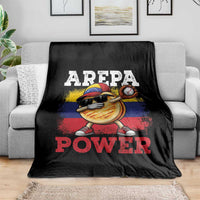 Funny Arepa Power Venezuela Baseball Lover Throw Blanket Cute Dabbing Arepa