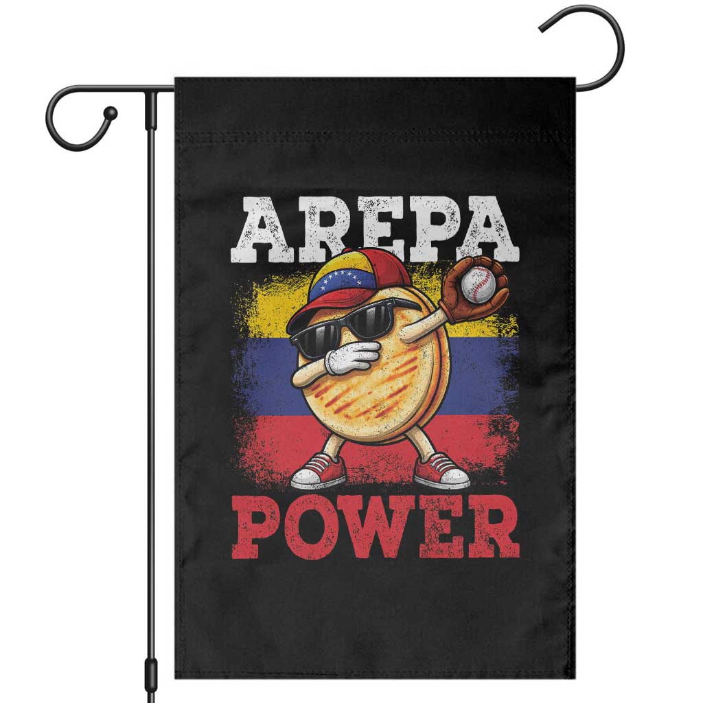 Funny Arepa Power Venezuela Baseball Lover Garden Flag Cute Dabbing Arepa