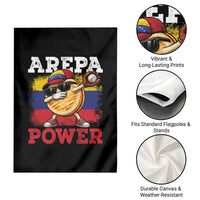 Funny Arepa Power Venezuela Baseball Lover Garden Flag Cute Dabbing Arepa