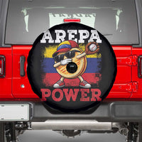 Funny Arepa Power Venezuela Baseball Lover Spare Tire Cover Cute Dabbing Arepa