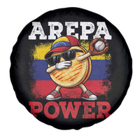 Funny Arepa Power Venezuela Baseball Lover Spare Tire Cover Cute Dabbing Arepa