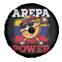 Funny Arepa Power Venezuela Baseball Lover Spare Tire Cover Cute Dabbing Arepa