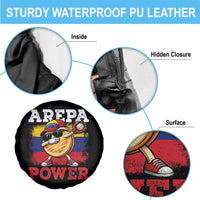 Funny Arepa Power Venezuela Baseball Lover Spare Tire Cover Cute Dabbing Arepa