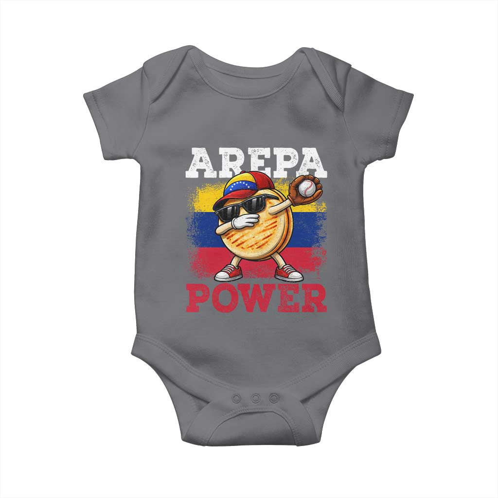 Funny Arepa Power Venezuela Baseball Lover Baby Onesie Cute Dabbing Arepa