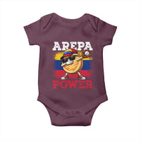 Funny Arepa Power Venezuela Baseball Lover Baby Onesie Cute Dabbing Arepa