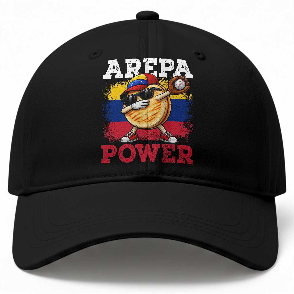Funny Arepa Power Venezuela Baseball Lover Baseball Cap Cute Dabbing Arepa