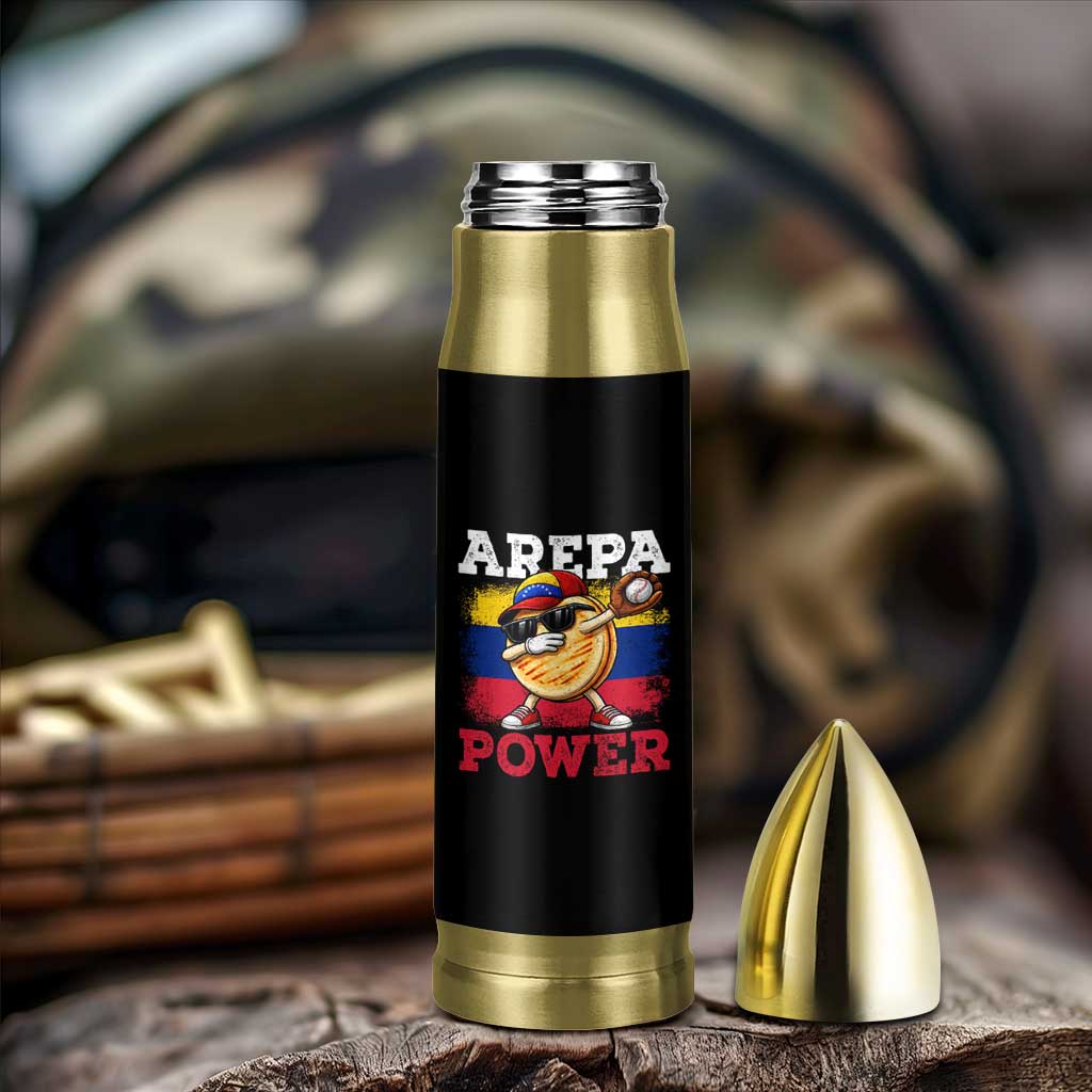 Funny Arepa Power Venezuela Baseball Lover Bullet Tumbler Cute Dabbing Arepa