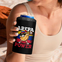 Funny Arepa Power Venezuela Baseball Lover 4 in 1 Can Cooler Tumbler Cute Dabbing Arepa