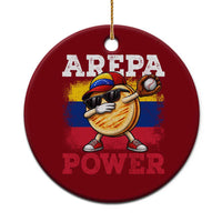 Funny Arepa Power Venezuela Baseball Lover Ceramic Ornament Cute Dabbing Arepa