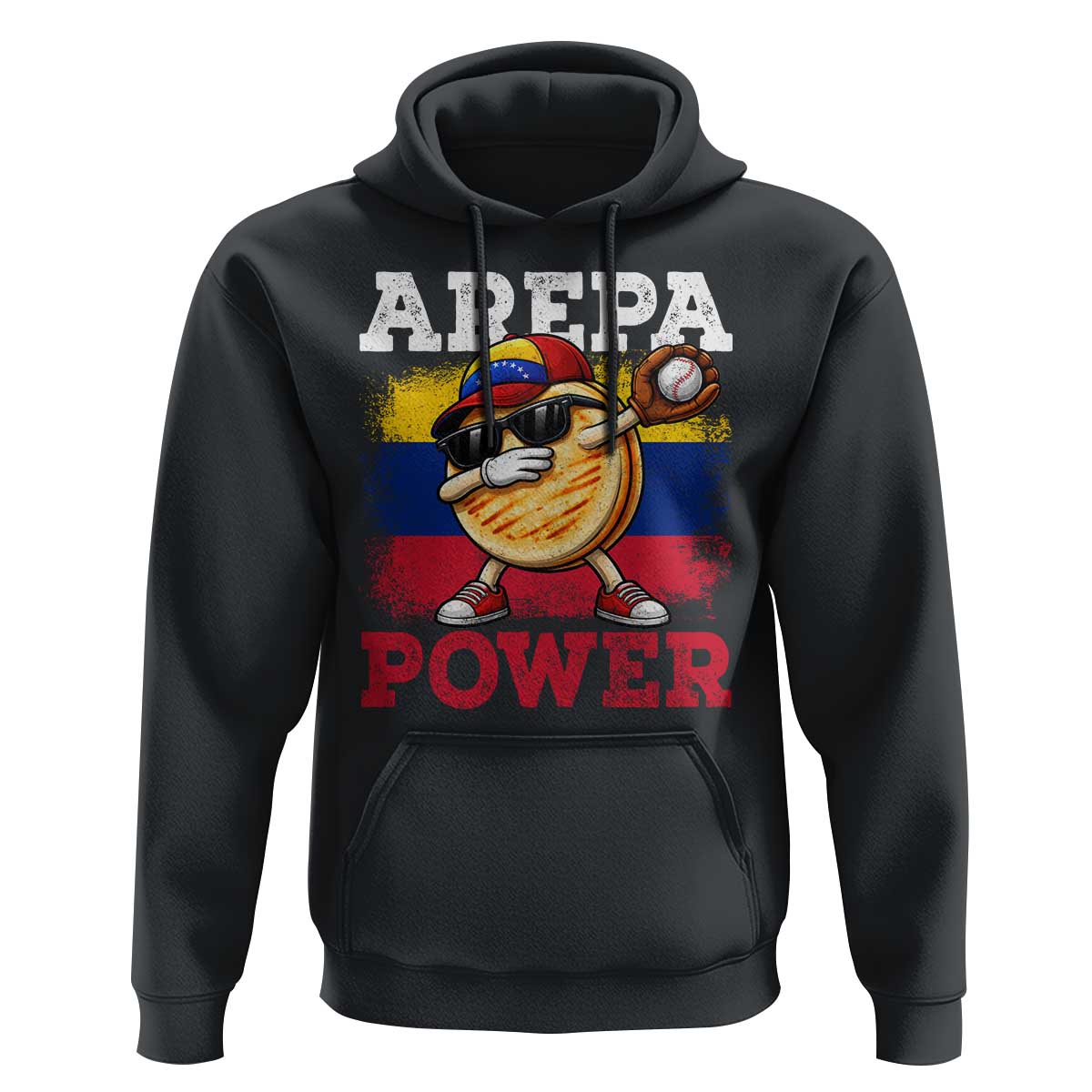 Funny Arepa Power Venezuela Baseball Lover Hoodie Cute Dabbing Arepa