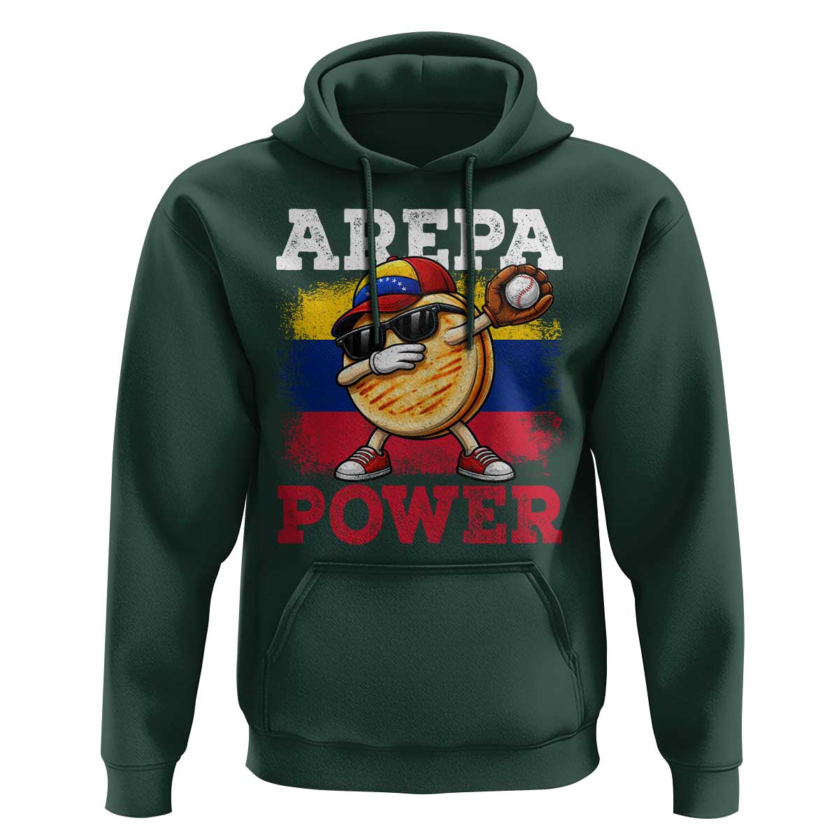 Funny Arepa Power Venezuela Baseball Lover Hoodie Cute Dabbing Arepa