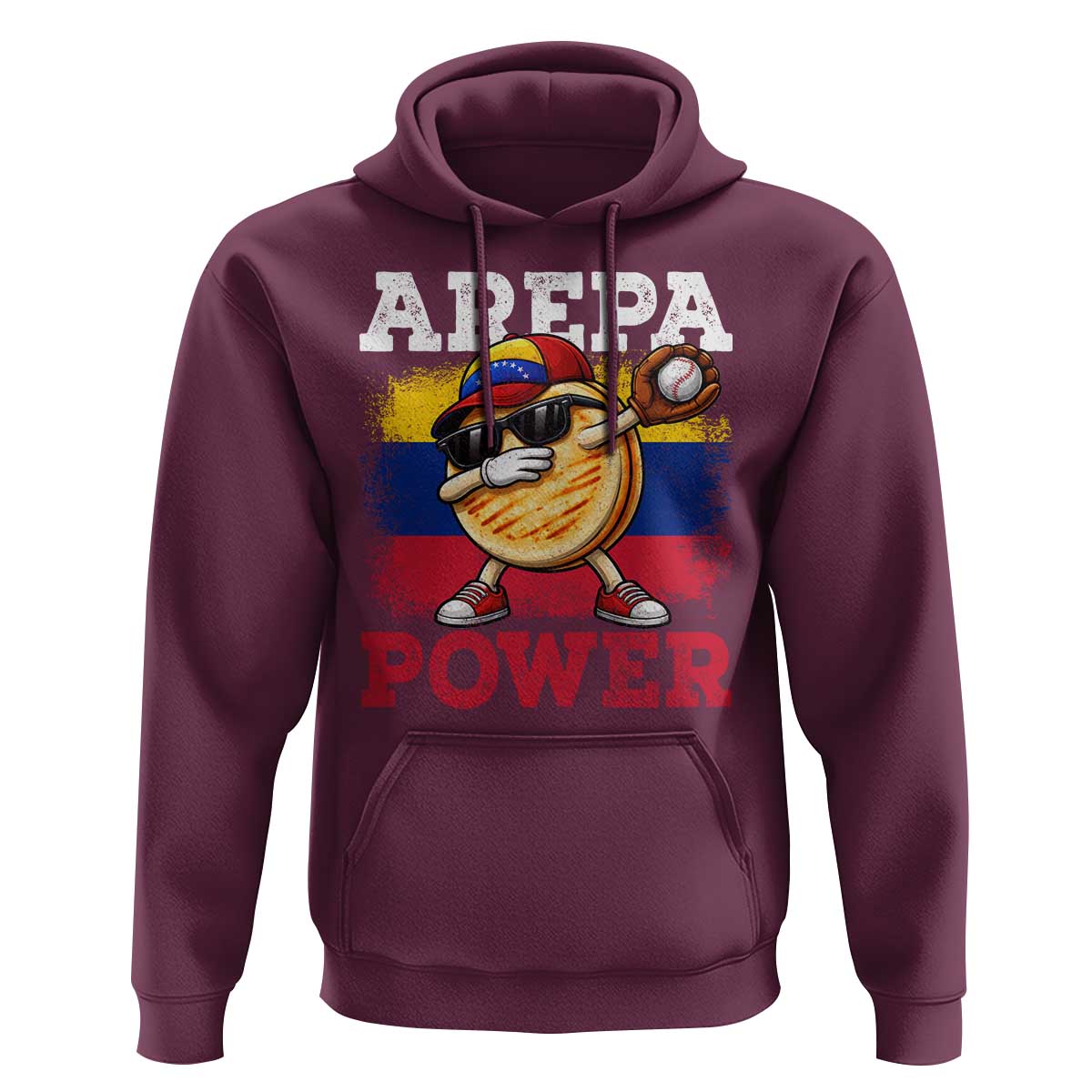 Funny Arepa Power Venezuela Baseball Lover Hoodie Cute Dabbing Arepa