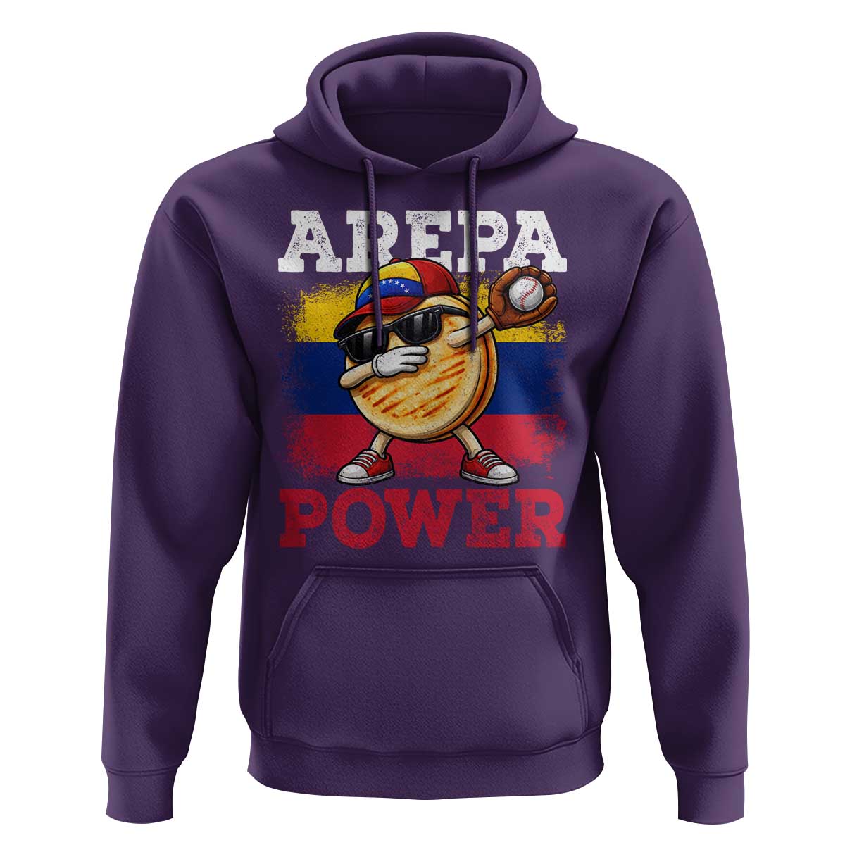 Funny Arepa Power Venezuela Baseball Lover Hoodie Cute Dabbing Arepa