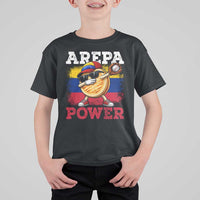 Funny Arepa Power Venezuela Baseball Lover T Shirt For Kid Cute Dabbing Arepa