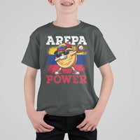 Funny Arepa Power Venezuela Baseball Lover T Shirt For Kid Cute Dabbing Arepa