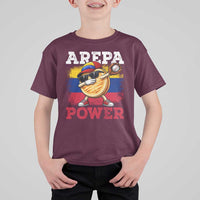 Funny Arepa Power Venezuela Baseball Lover T Shirt For Kid Cute Dabbing Arepa